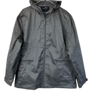 Mack Russo Men's Water Resistant Wind Breaker Zip Close Hood Pockets Sz XL